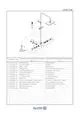 Schematische Darstellung eines KLUDI A-QA Thermostat Dual Shower Systems mit verschiedenen Komponenten wie Handbrause, Thermostat und Verbindungselementen.